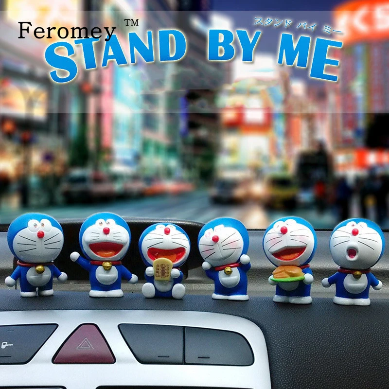 

Милая Мини-фигурка дораэмона, куклы, игрушки, стоячая по мне, Дораэмон, мультяшная фигурка, модель, кукла, украшение автомобиля, детские игру...