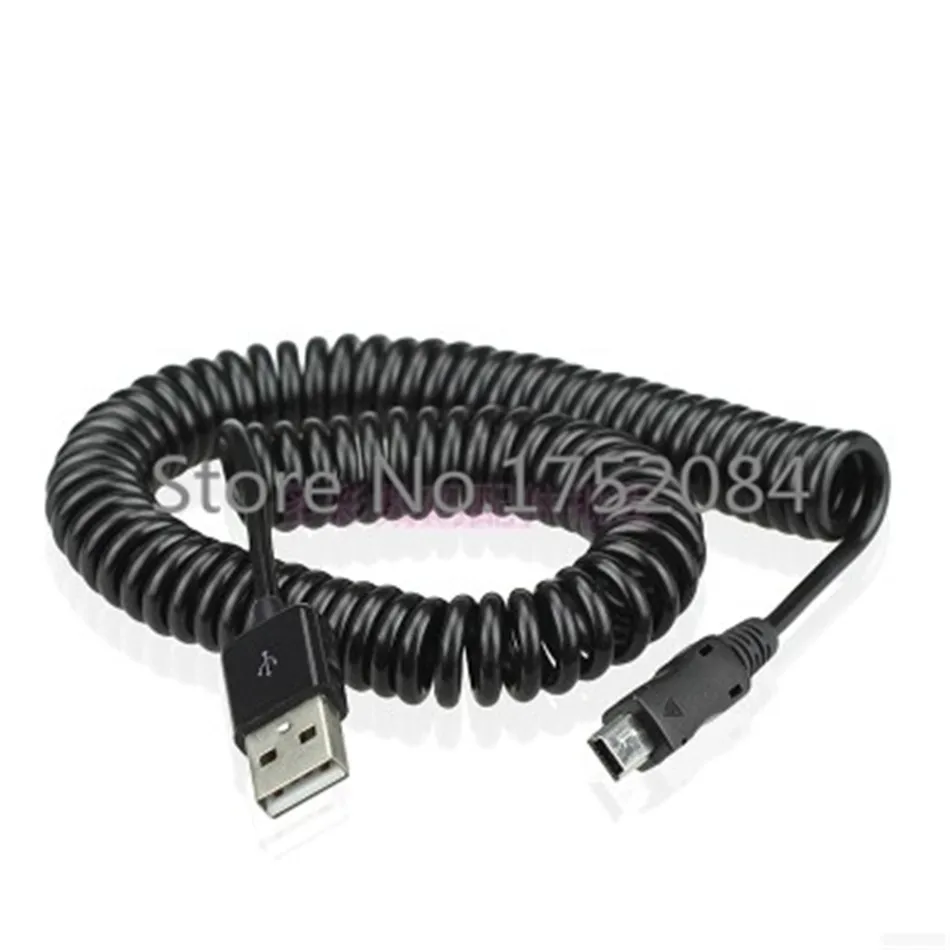 

USB 2.0 A Male to Mini USB 5 PIN Male Retractable Cable Spring Coiled USB 2.0 Male to Mini USB Data Sync Charger Cable 0.5m/2m