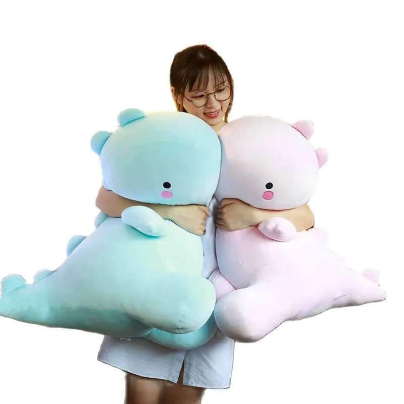 Супер мягкие вниз хлопок динозавр игрушка розового и голубого цвета в форме