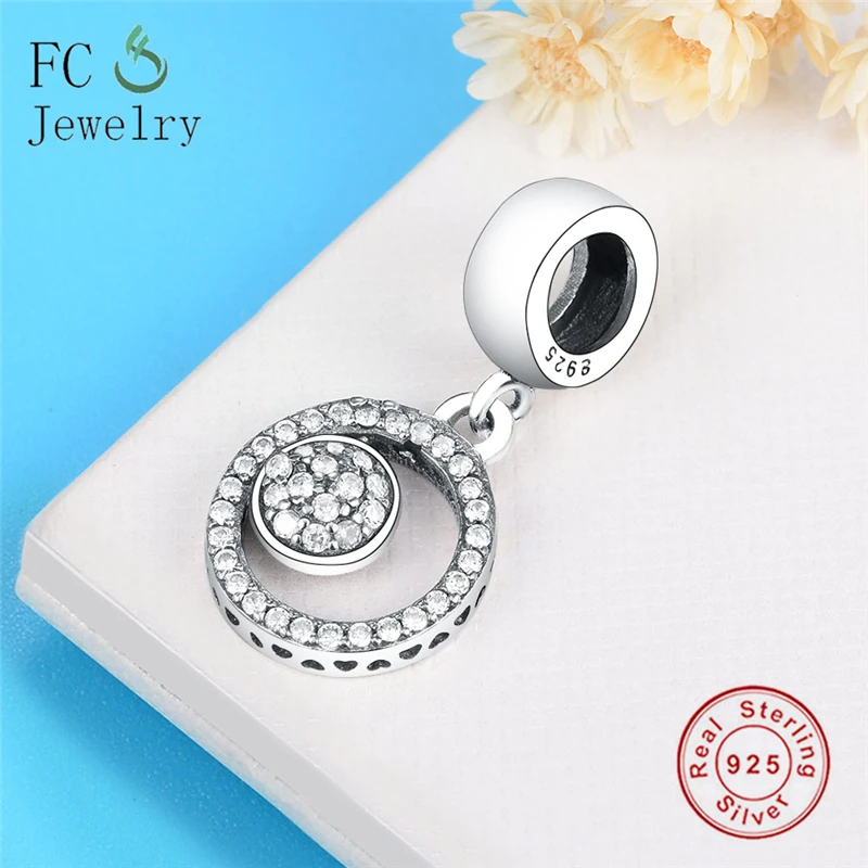 

Ослепительная подвеска, Шарм-бусина из чистого серебра 925 пробы, подходит для оригинального браслета, изготовление ювелирных изделий своим...