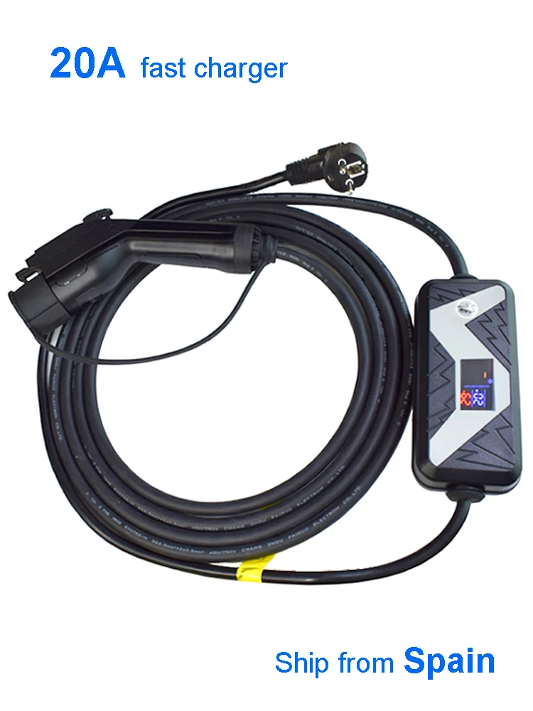 EV зарядный кабель автомобильное зарядное устройство домашнее портативное типа 1