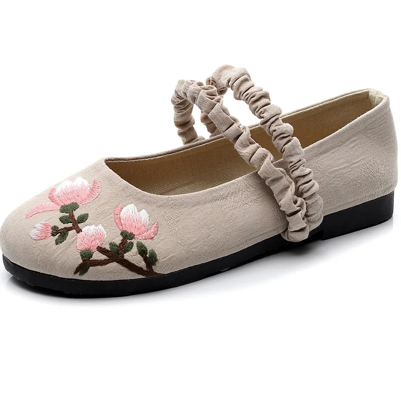 

JellyBottom Shoes Women's Literature and Art Cotton Linen National Wind Embroidered Shoes Ancient Costume Chinese Clothing Shoes