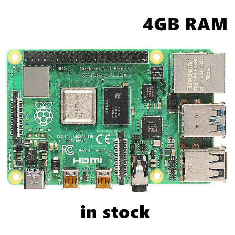 Четырехъядерный процессор Cortex-A72 ARM v8 1 5 ГГц новый Raspberry Pi 4 Model B BCM2711 ОЗУ 1/2/4 Гб с