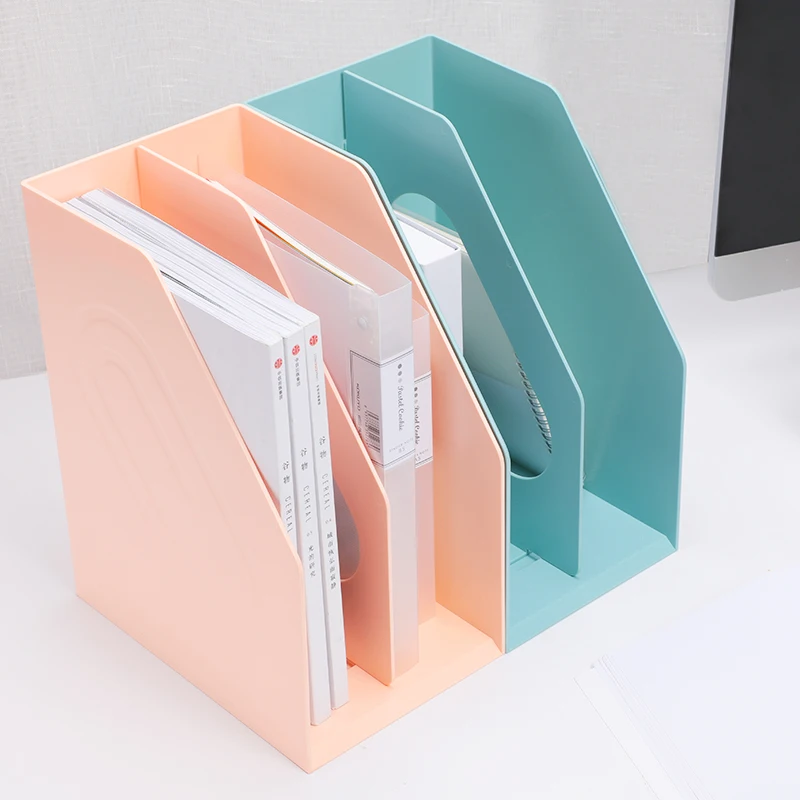File Shelf Thickened Plastic Simple Desktop Folder Data Frame Bookshelf Receiving Box Fashion Office Statione |