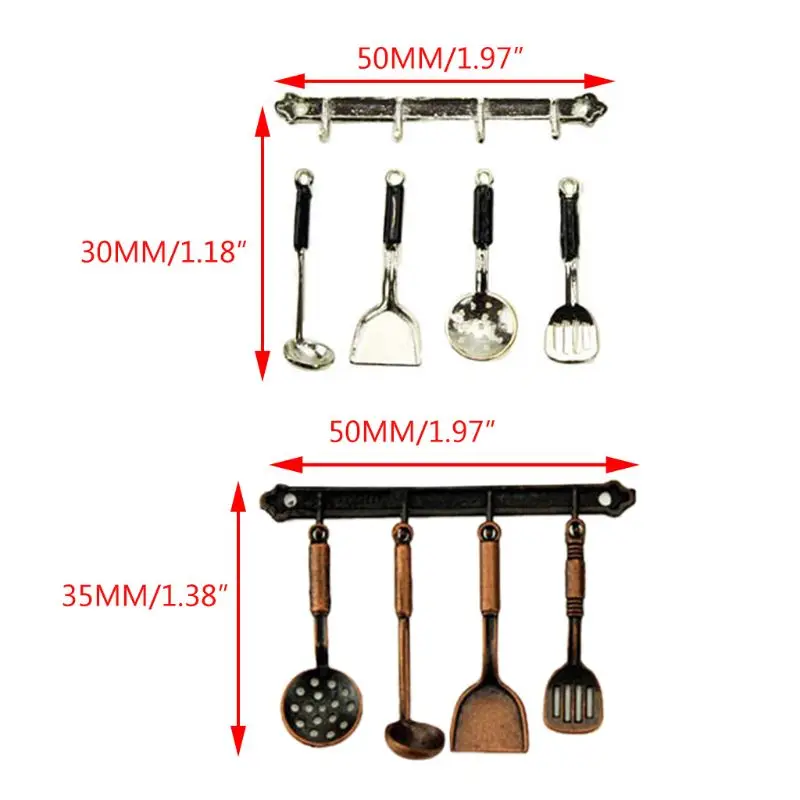 1 комплект мини-кухонная стойка кухонная посуда набор из 5 предметов миниатюрный