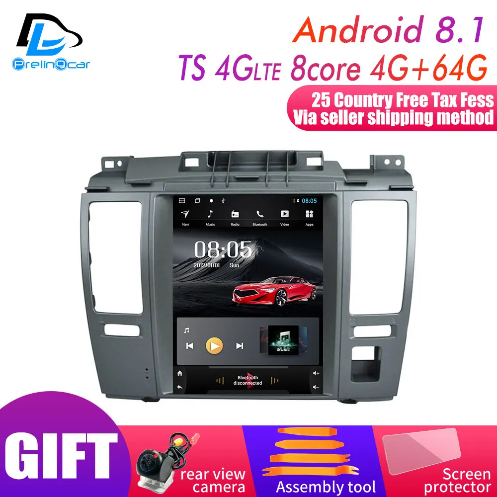 TS-4G 4G64G An8.1 32G rom вертикальный экран android 9,0 Автомобильный gps мультимедийный видео радио плеер в тире для nissan tiida pulsar автомобильный навигатор - Цвет: TS-4G 4G64G An8.1