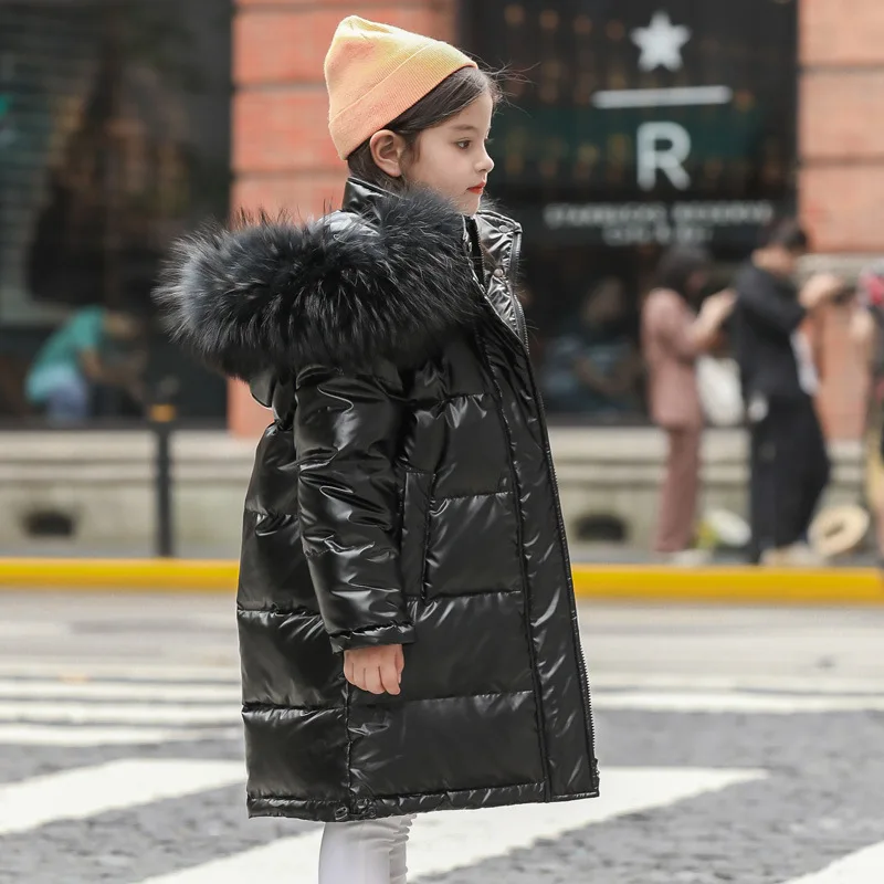 

Парка для мальчиков и девочек, зимняя, Школьная, с искусственным мехом