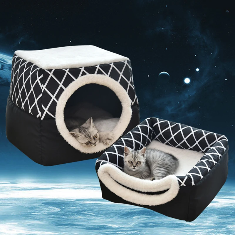 

Aapet Foldable Cashmere Cat Nest Pet Bed House Soft Kennel For Dog Puppy Doghouse Cat Sofa Pet Cave Cat Kitten Mat Pet Supplies