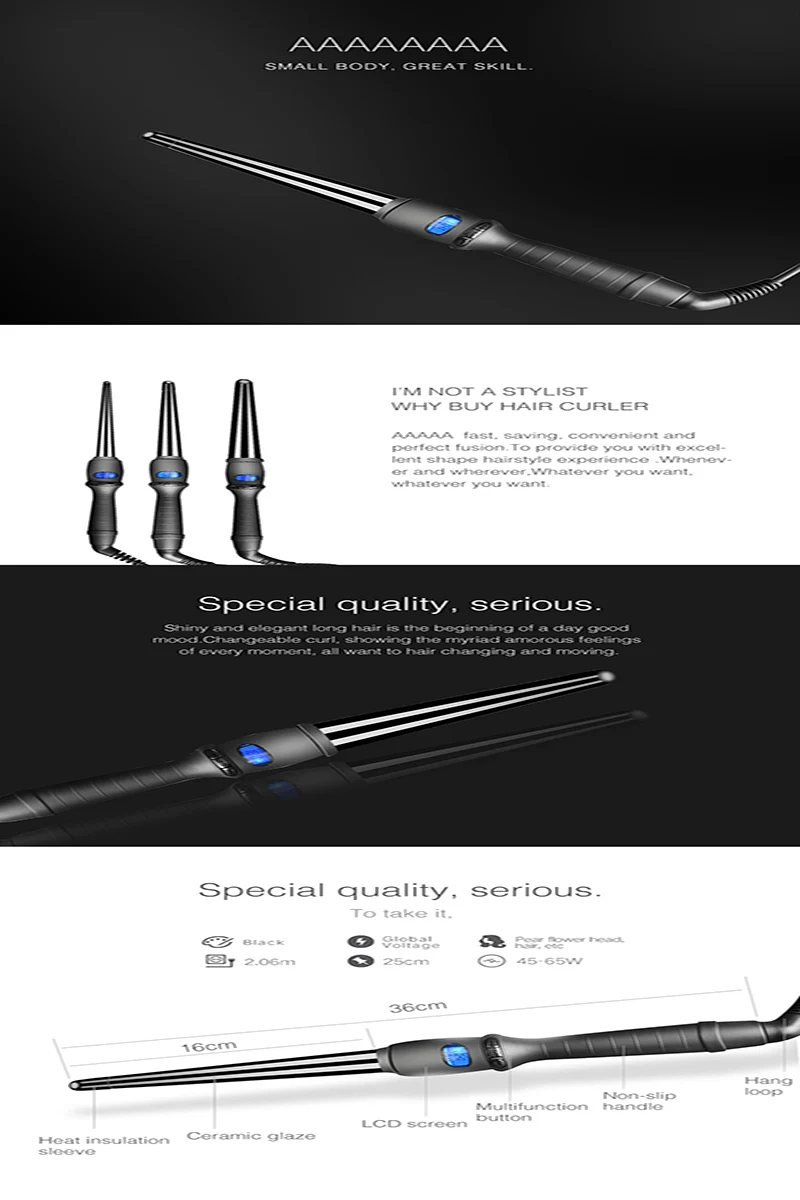 2020 новое прибытие профессиональные щипцы для завивки LCD дизайн керамические