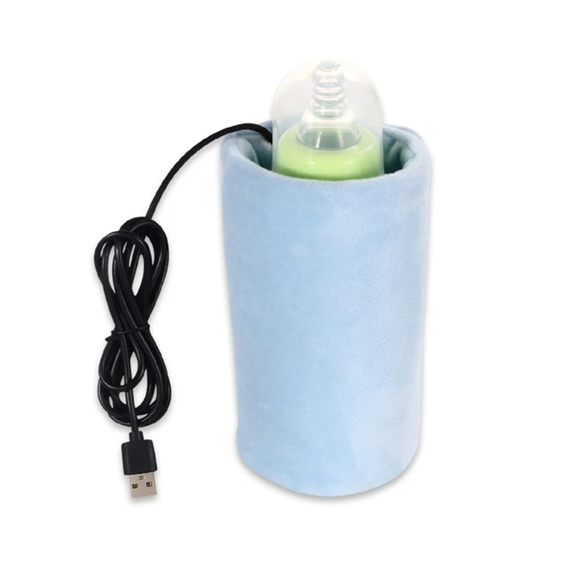Portable USB Baby Bottle Milk Warmer Infant Feeding Bottle Thermostat Heated Bag D08C