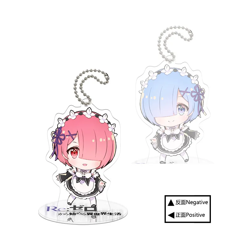 

Re:Life In A Different World From Zero Stand Figure Model Plate Collectible Emilia Rem Ram Kawaii Characters Desktop Decor Toys