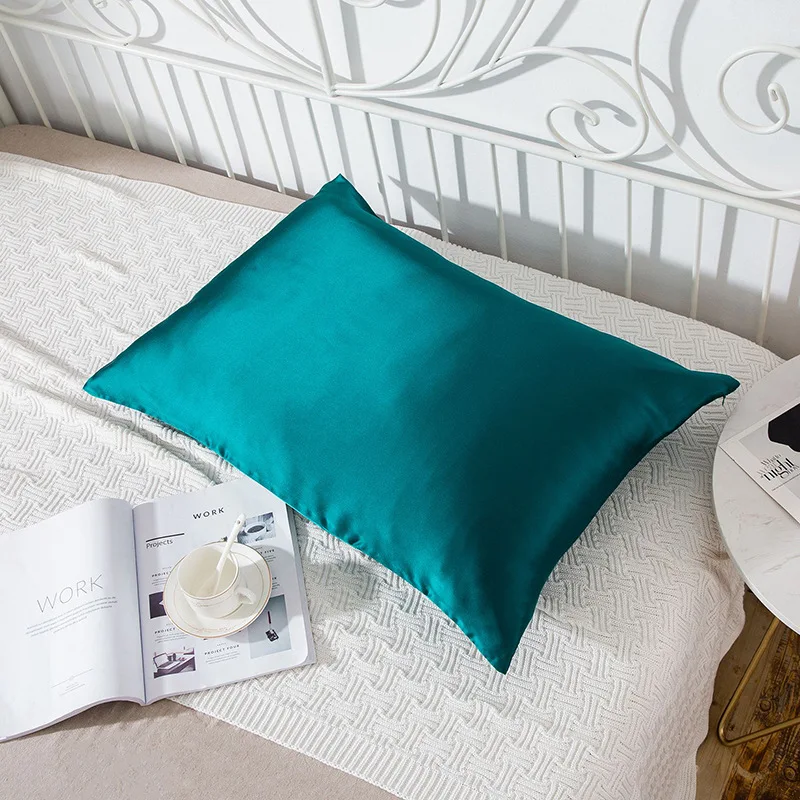 

1Pc Two-Sided 19mm 100% Mulberry Silk 76CMX51CM Hypoallergenic Pillowcase Skin Face Hair Beauty Care White pillow case