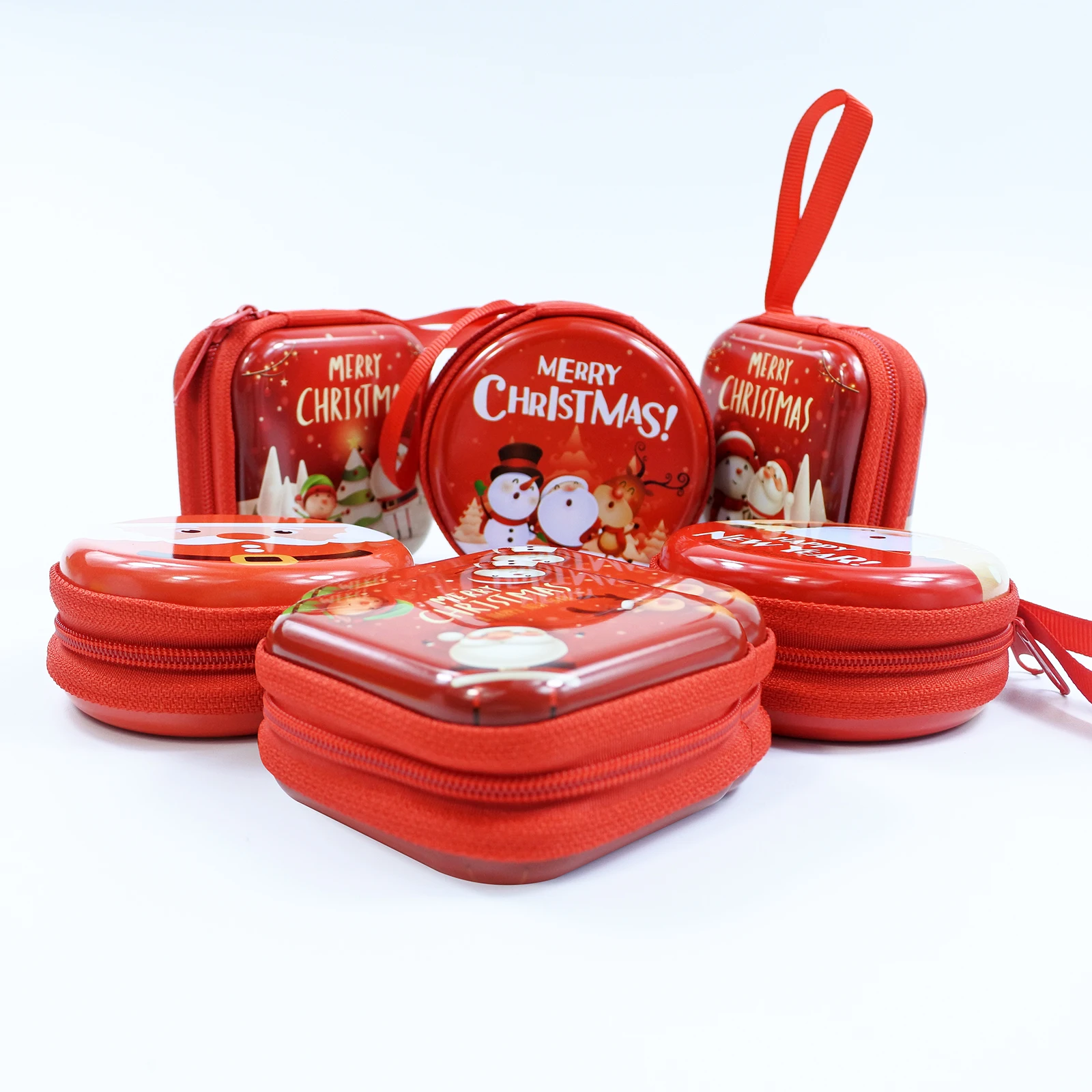 Рождественская упаковка для ресниц с красной сиреной новый дизайн круглая и