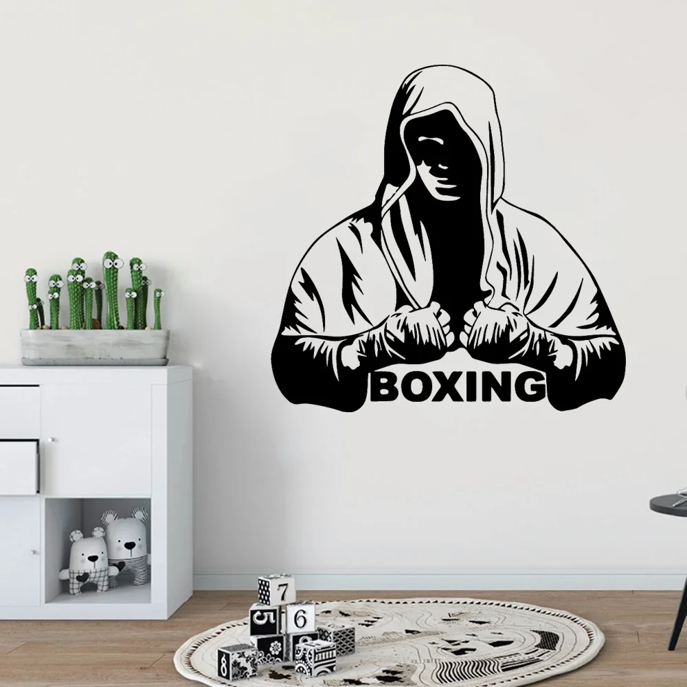 

Fashion Custom boxing Wallpaper Vinyl Wall Sticker For Fitness Room Art Decals Gym Stickers Vinyl Mural