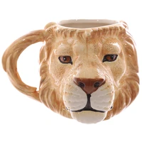 3d colored drawing lion and tiger ceramics mugs coffee mug milk tea office cups drinkware the best birthday gift with gift box