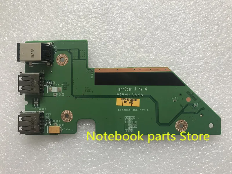 

2XUSB DC Jack Power Board 0NU327 NU327 For Dell Studio 1735 1736 1737 CN-0NU327 DA0GM3TH8D0 100% Working