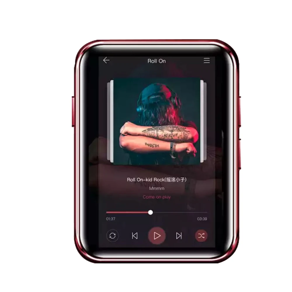 BENJIE-X1-red Портативный мини mp3-плеер с Bluetooth 4,0 HiFi музыкальный плеер без потерь с fm-радио, рекордер, расширяемая sd-карта до 128 ГБ - Цвет: BENJIE-X1-red