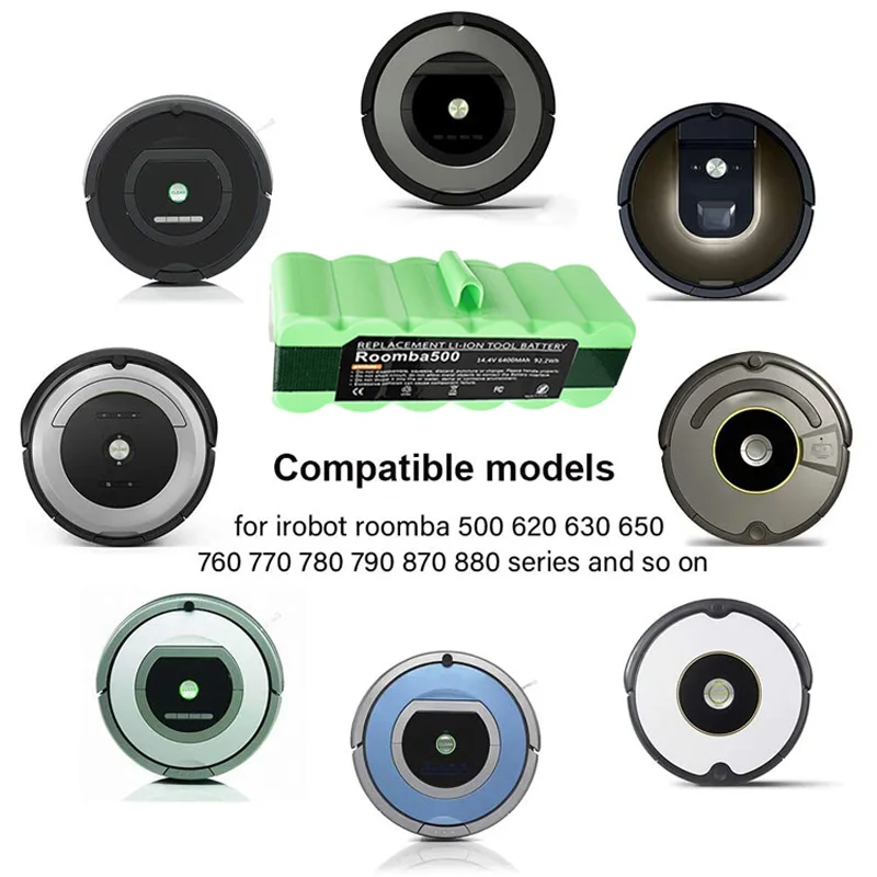 14 4 V 6400 мА/ч литий ионный аккумулятор Батарея для iRobot Roomba 500 600 700 800 серии 510 536 550 560 580