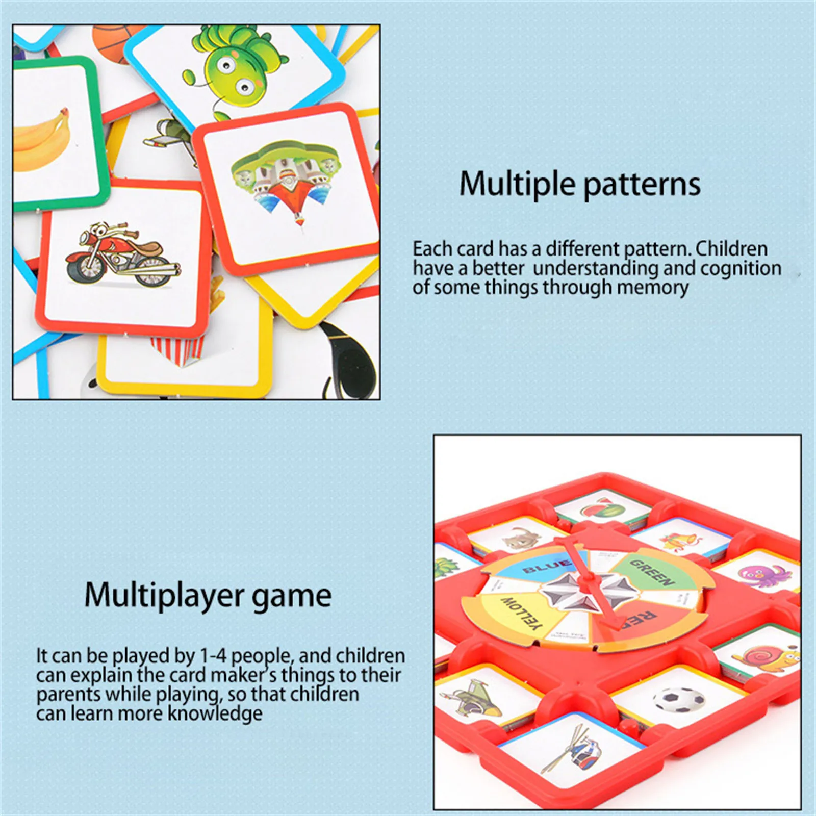 

Memory Game-Card Turntable Memory Game Multi-Player Table Role-Playing Game Toys