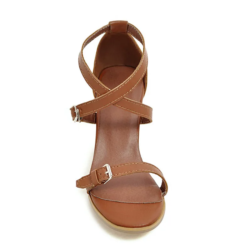 Phoentin/женские сандалии с перекрестной шнуровкой и пряжкой завязками 2019 г.