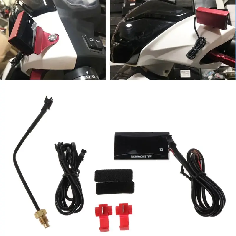 

Universal Motorcycle LCD Digital Thermometer Instrument Water Temp Meter Gauge For KOSO Racing Scooter Q39F