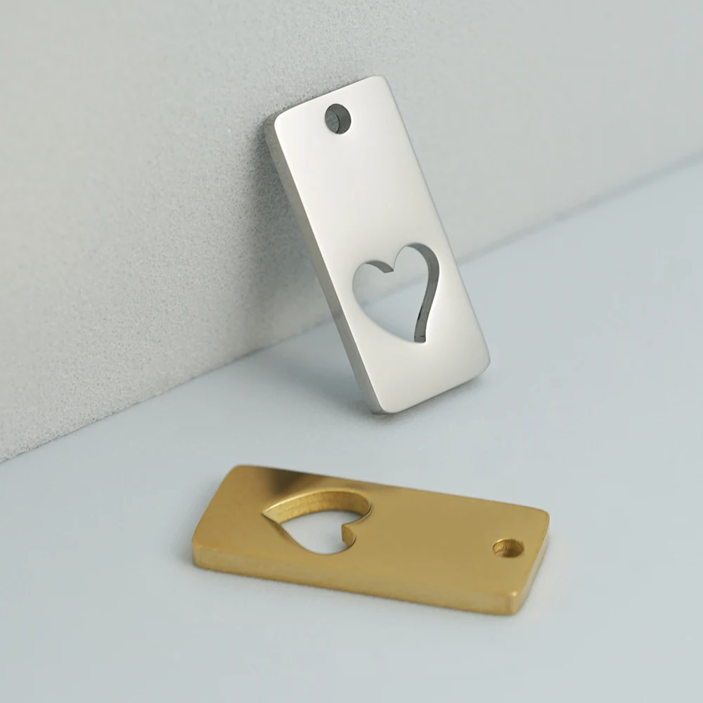 MYLONGINGCHARM 50 шт вырезанное сердце прямоугольная бирка Пользовательский логотип или
