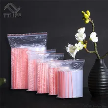 100 шт пластиковые пакеты Ziplock упаковка для пищевых продуктов ювелирные изделия небольшой замок типа молния сумки прозрачные свежие сохраняя пыленепроницаемый для хранения конфет