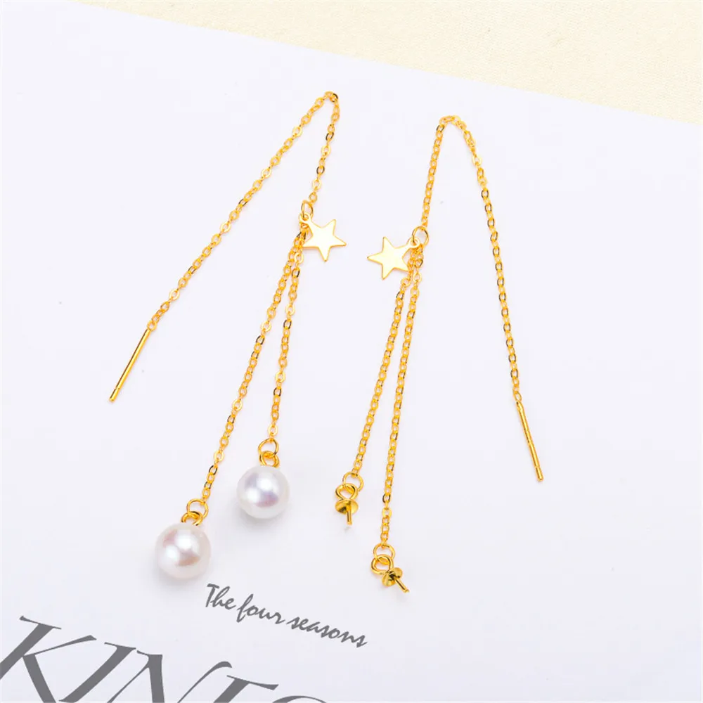 

925 Sterling Silver Plating Earrings Pearl Earrings Accessories Findings Earrings Jewelry Parts Fittings Mountings DIY Girl Gift
