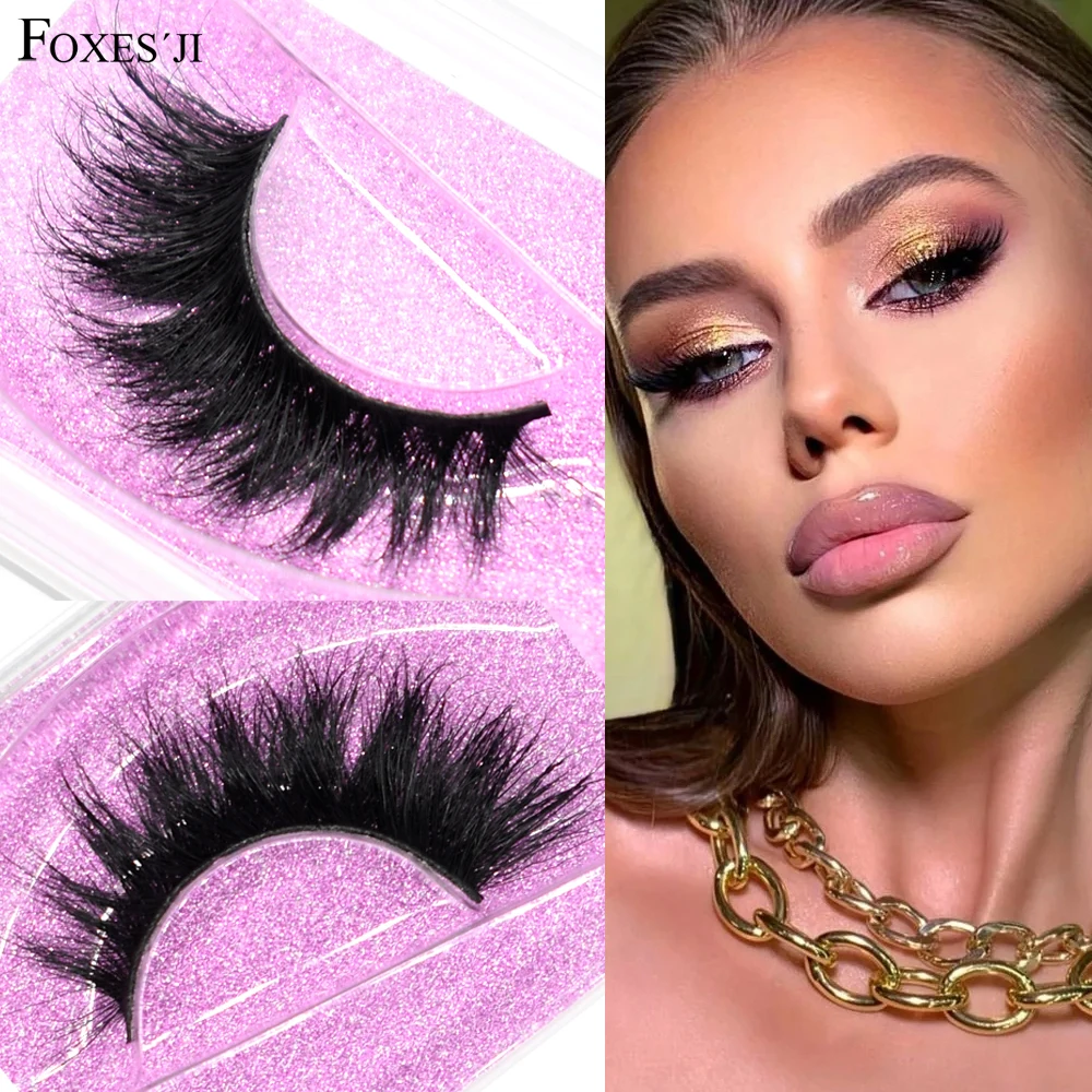 

FOXESJI False Eyelashes Mink Lashes Luxury Cross Thick Natural Long Lasting Fluffy Fake Mink Eyelashes Makeup Eyelash Extension