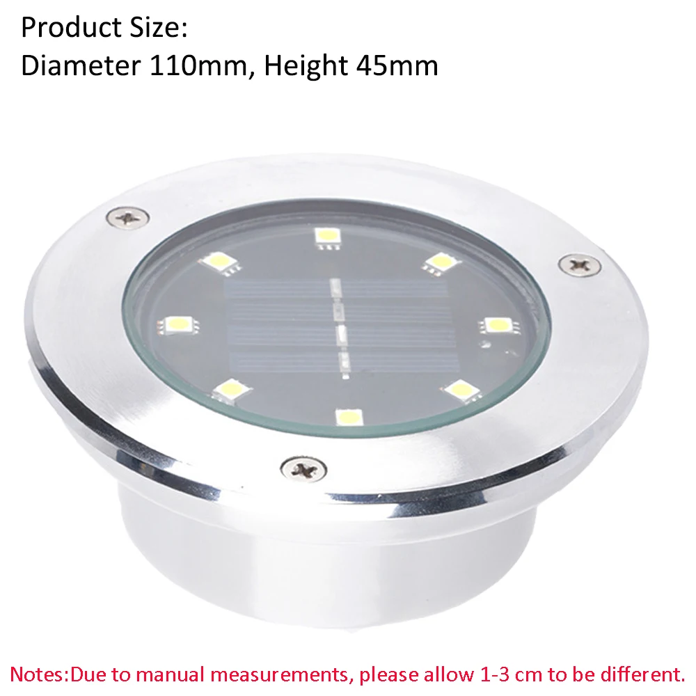 Алюминиевый напольный светильник с 8 светодиодами садовый ландшафтный газонный