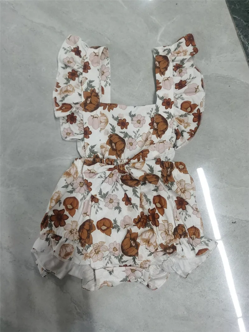 Комбинезон с квадратным вырезом для девочек 0-24 мес. эластичный слитный