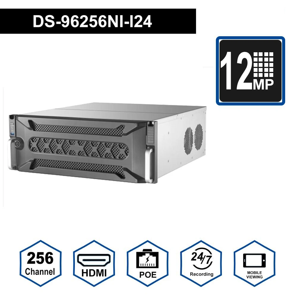 Видеорегистратор Hik Super 4K 256CH 256 каналов NVR с интерфейсом 24 SATA 2 выхода HDMI до 12