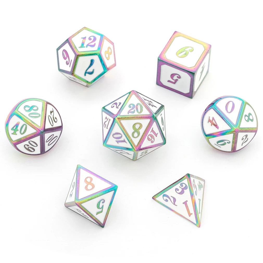 Chengshuo игральные кости DND Металл РГП набор многогранных подземелья и дракон черный настольные игры цинковый сплав цифровые кости шаблон d12 d20
