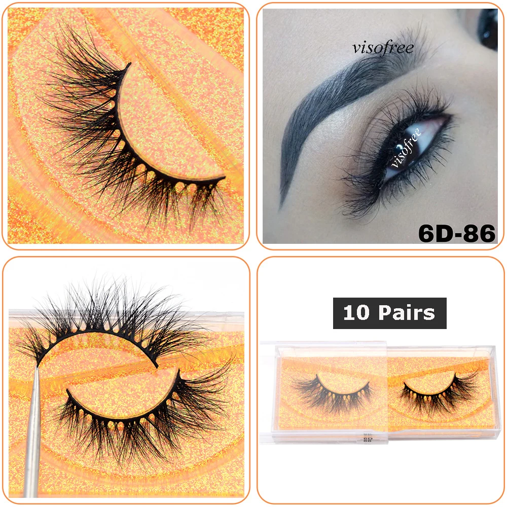 Ресницы visofree 3D из норки натуральные длинные густые накладные ресницы набор