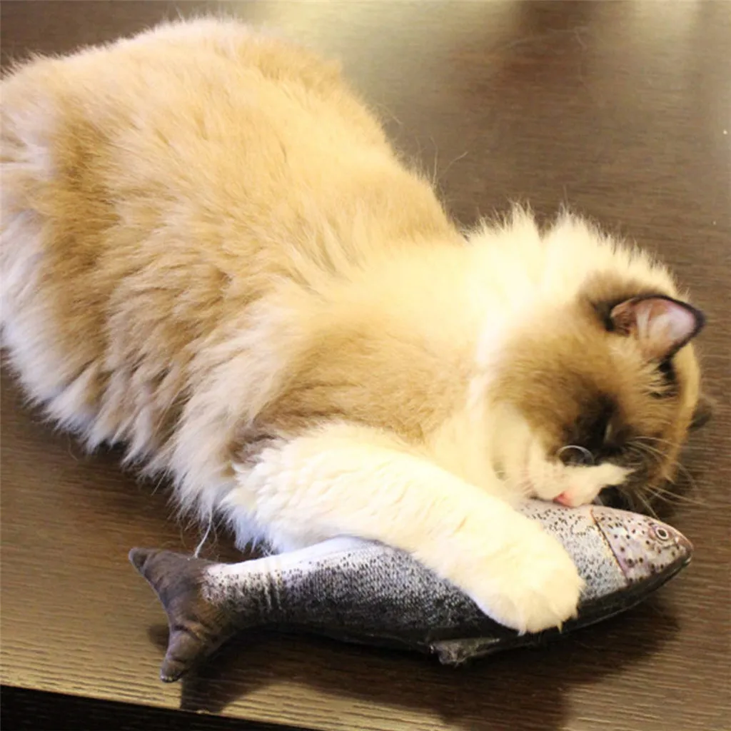 

5pc 20cm Cat Mint Fish Pet Cat Toy Simulation Fish Cat Comfort Supplies Cat Pillow Catch Crazy Plush Pet Toys 5*