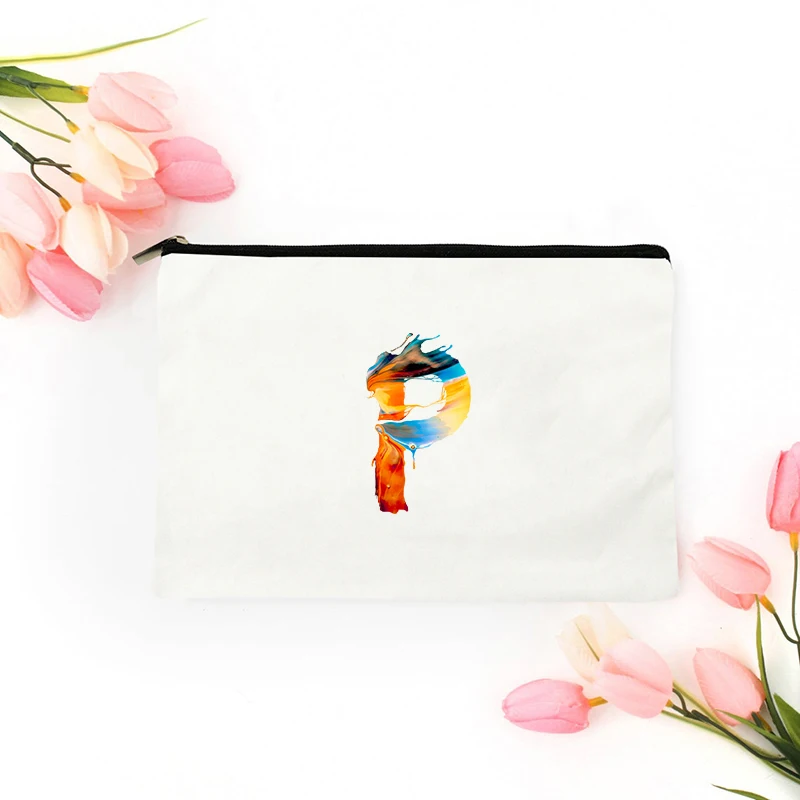 

Cosmetic Bag for Makeup 26 Letters Mini Pouch Make Up Storage Women Woman Women's Travel Handbags Bags Kawaii Organizer Personal