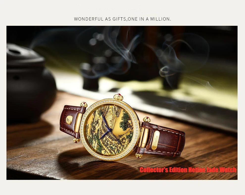 New Couple Lovers Watch Top Woman Watches business Men Watch hollow Jade mechanical creative Luxury personality Trend Man Clock