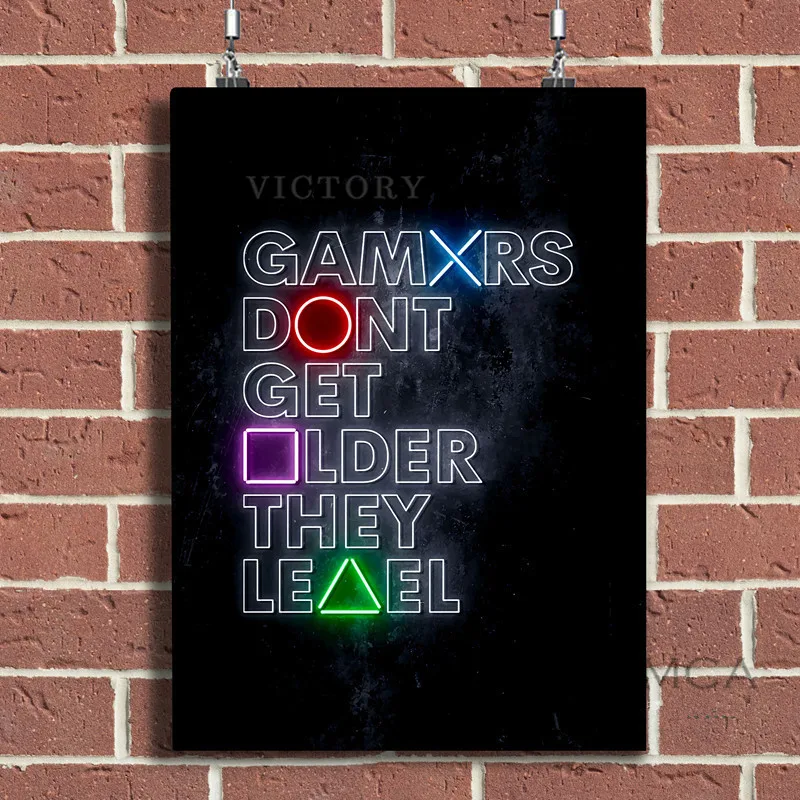 

Gamer Canvas Poster Game Console Button Picture Home Decor Paintings Hd Prints Wall Art Modular Gaming Room Boys Bedroom Decor