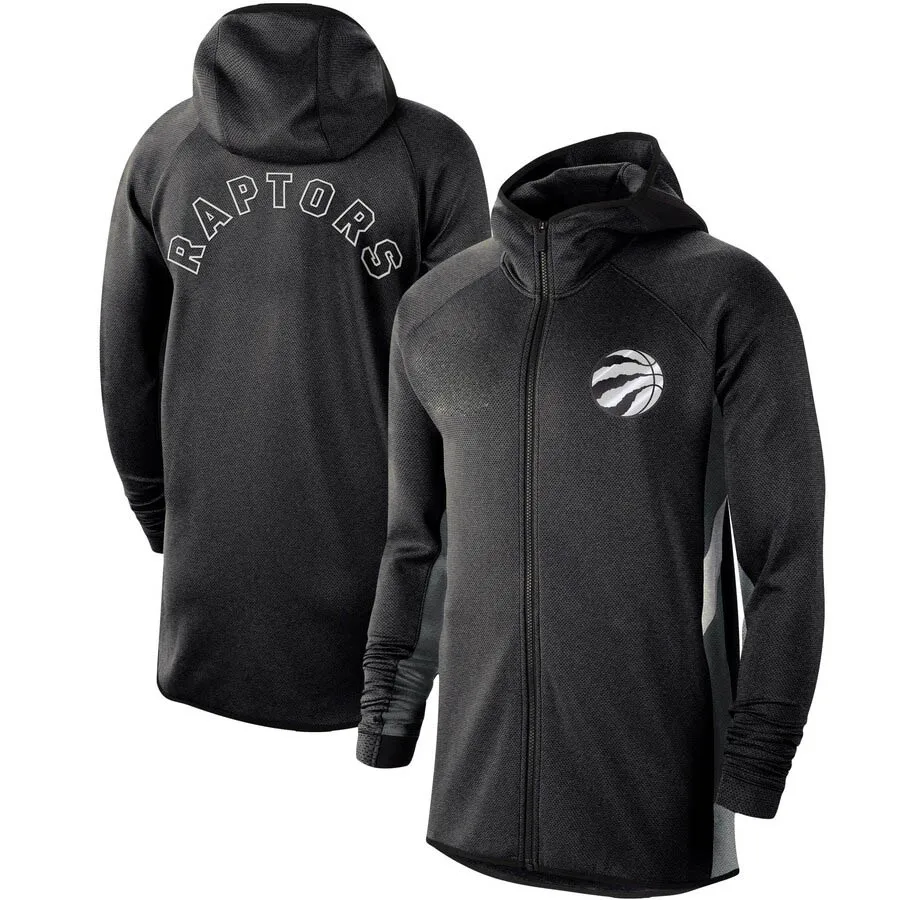 

Men Toronto Heathered Black Raptors Authentic Showtime Therma Flex Performance Full-Zip Hoodie