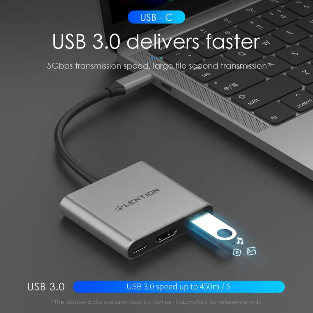 lention usb c hub to hdmi for macbook proair thunderbolt 3 usb type c dock adapter support samsung dex mode with pd usb 3 0 free global shipping