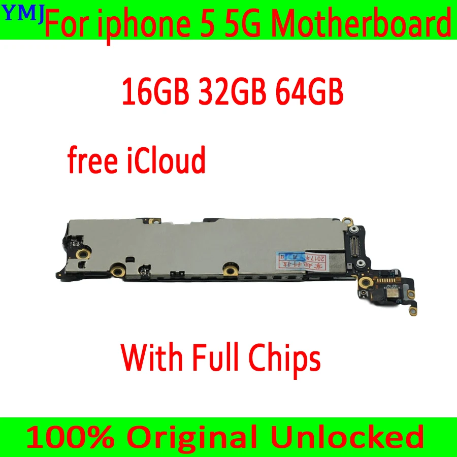Заводская Разблокировка для iphone 5 материнская плата с Бесплатный iCloud, для iphone 5 5g материнская плата с системой IOS, хорошо протестирована