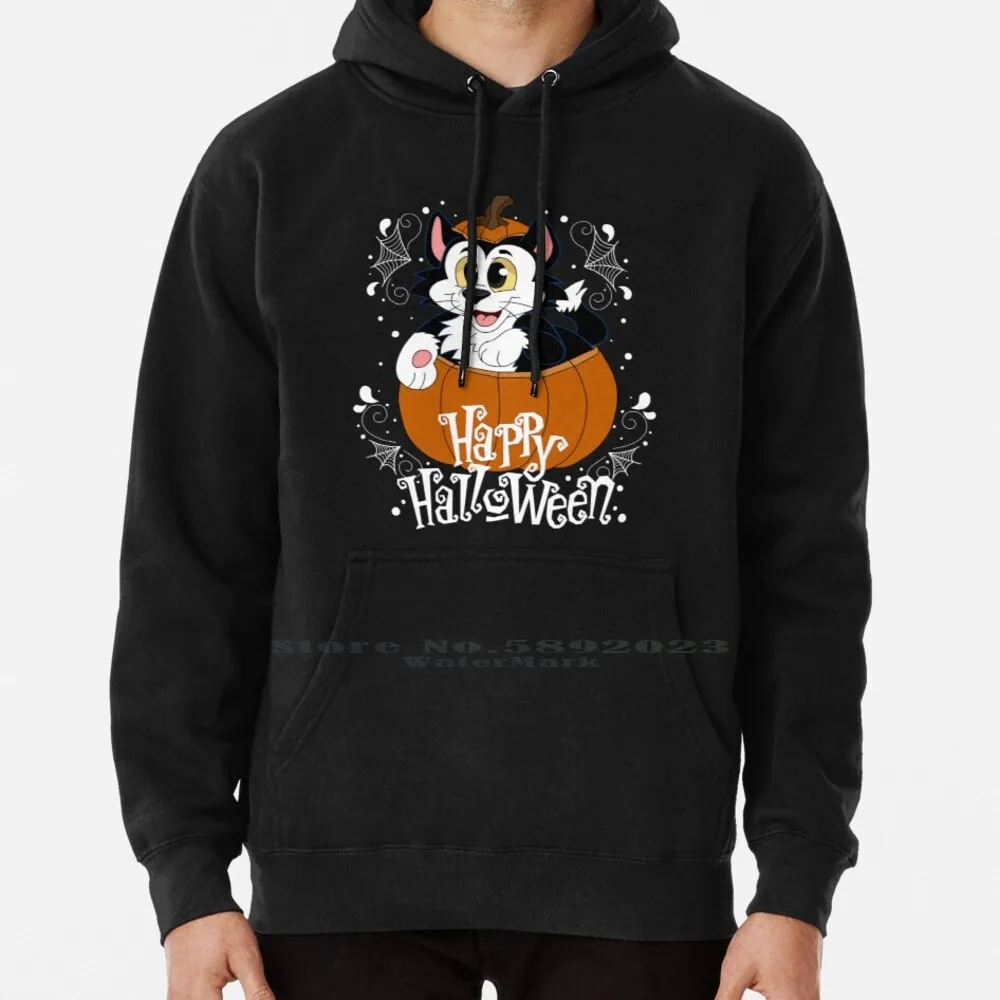 

Pumpkin Figaro Hoodie Sweater 6xl Cotton Very Scary Halloween Party Figaro Spooky Cute World Cat Land Pumpkin Women Teenage Big