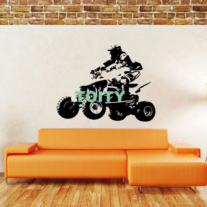 H57cm x W73cm 29 Конструкции квадроцикл atv гоночный Rider Экстремальная Спортивная Наклейка на стену 4 Wheeler по бездорожью Декоративная Виниловая Наклейка Декор дома Фреска - Цвет: H57cm x W73cm