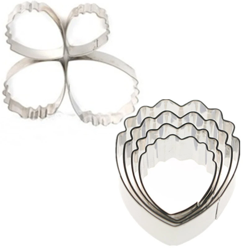 4 шт. нержавеющая сталь размер пресс-форм пион лепестковая форма для