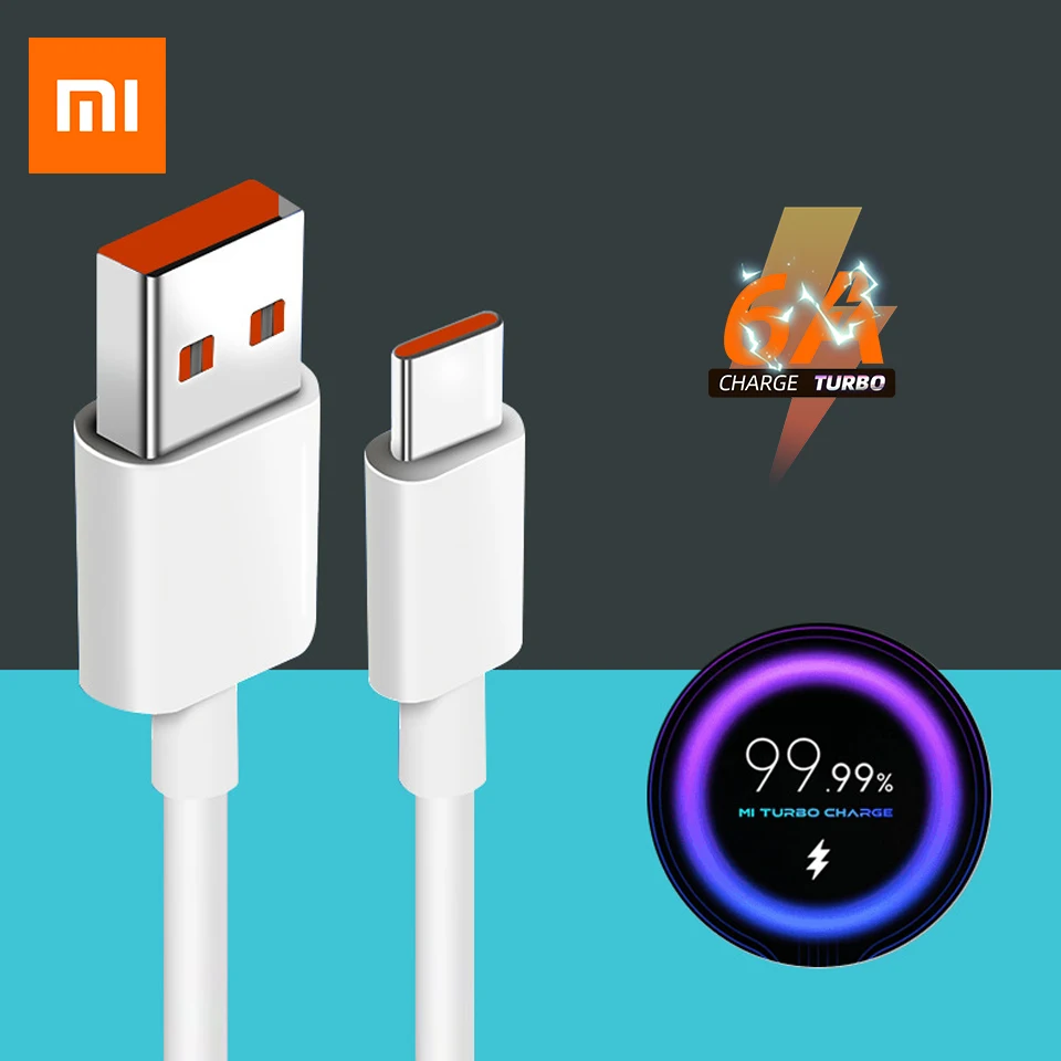 Оригинальный кабель зарядного устройства Xiaomi 6A Usb Type C быстрая зарядка Mi 11 10 Pro 5G 9