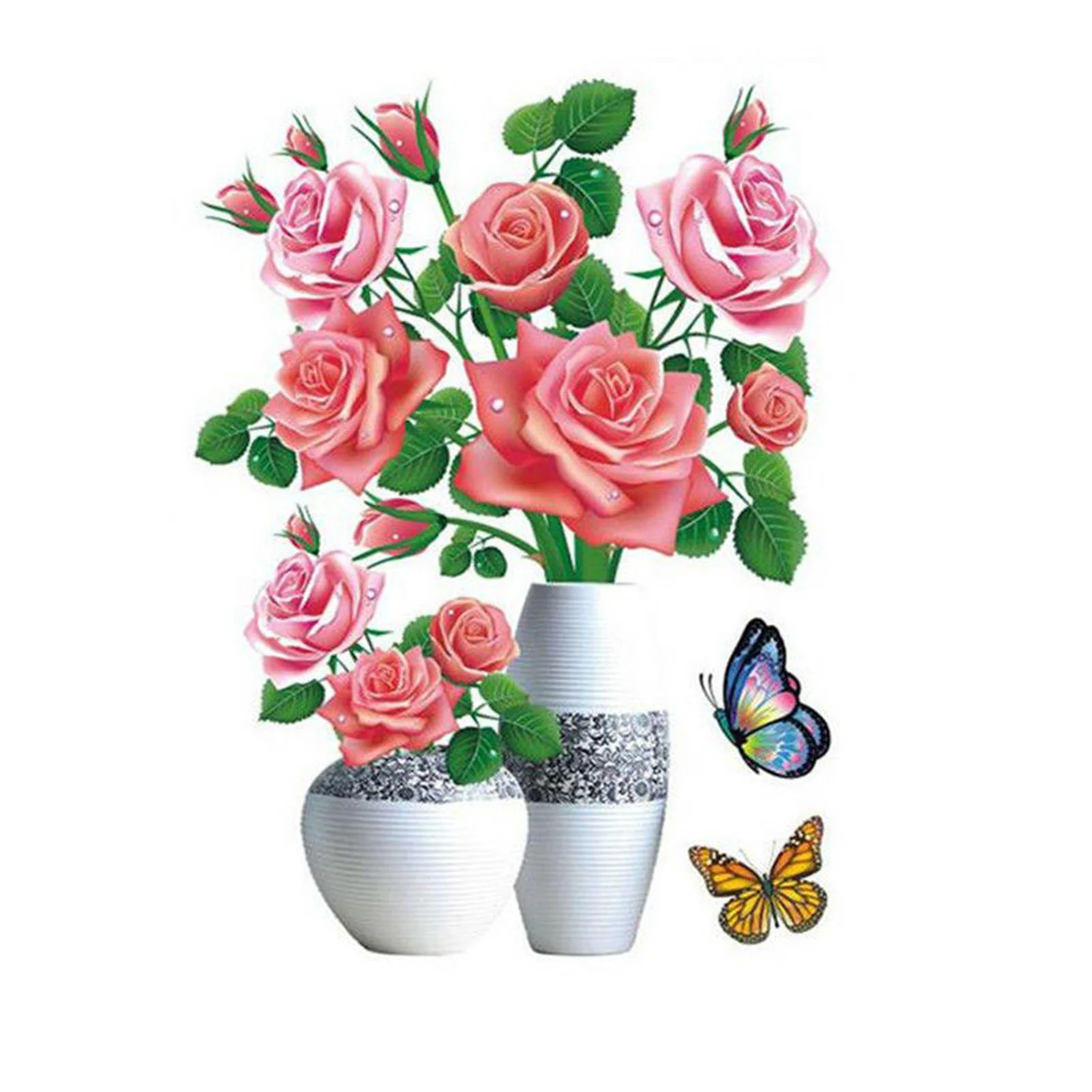 

DIY Plant Vase 3D Stereo Stickers Self-Adhesive Wall Refrigerator Decoration Waterproof PI669