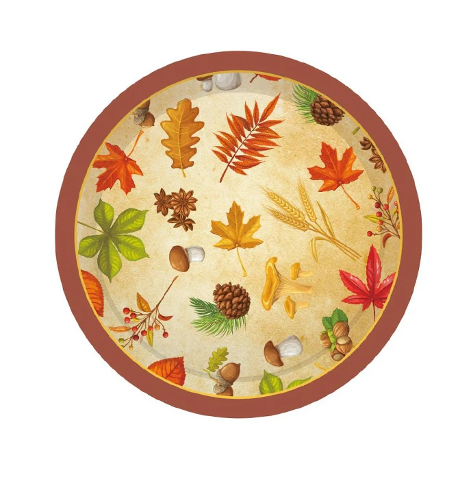 44 шт./компл. бумажные тарелки с изображением кленового листа чашки для исповедь