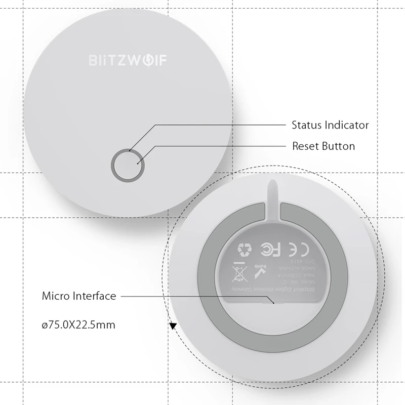 Многофункциональный смарт шлюз BlitzWolf BW IS1 ZigBee 3 0 управление через приложение
