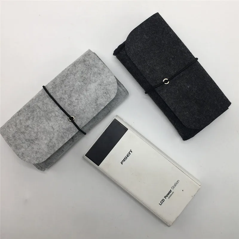 Mini Data Cable Mouse Charger Storage Bag Key Coin Package Felt Earphone SD Card Power Bank Home Organizer |