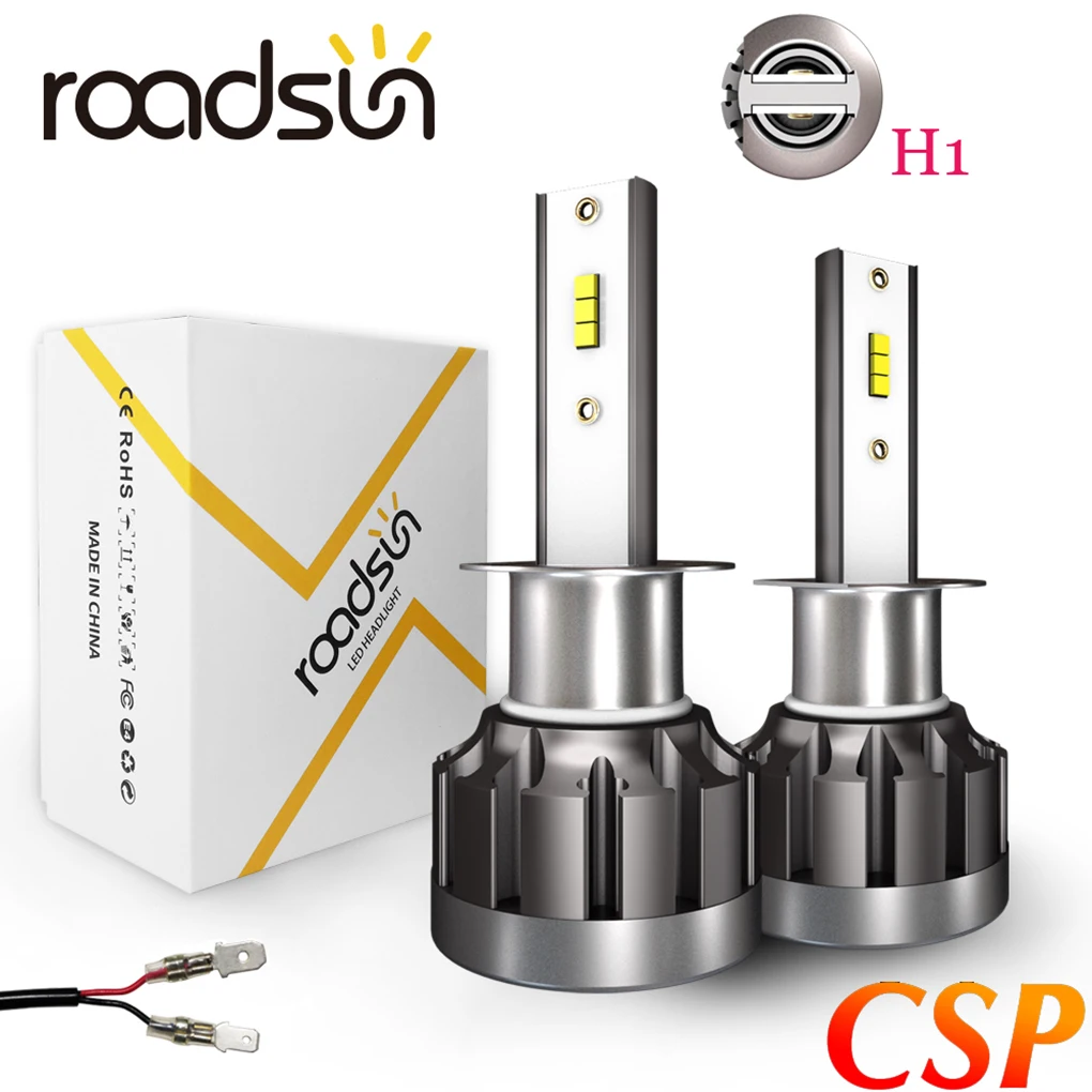 

1 Pair 6000K 200M H1 40W Car LED Headlight Bulbs Kit Super Bright Safe Beam Auto Driving Light